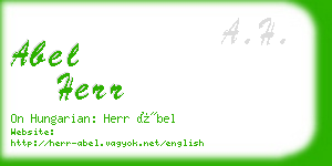 abel herr business card